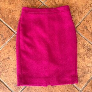 Pink J Crew Wool Pencil Skirt